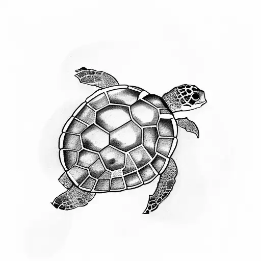 Turtle With An Island On Its Shell