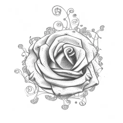 Music Notes On A Flower Chain