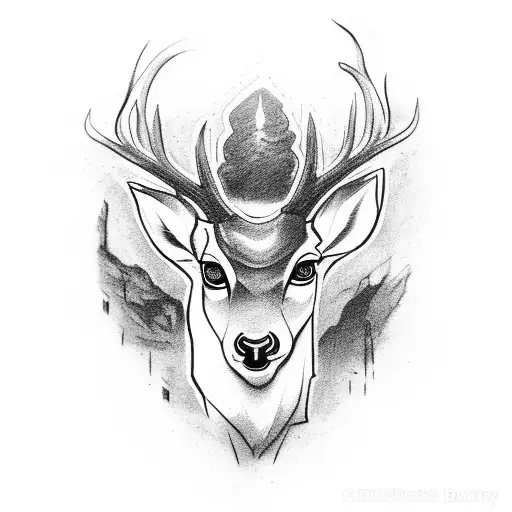 Harry Potter Deer Patronus Horns With Face Of Deer And Expecto Patronum