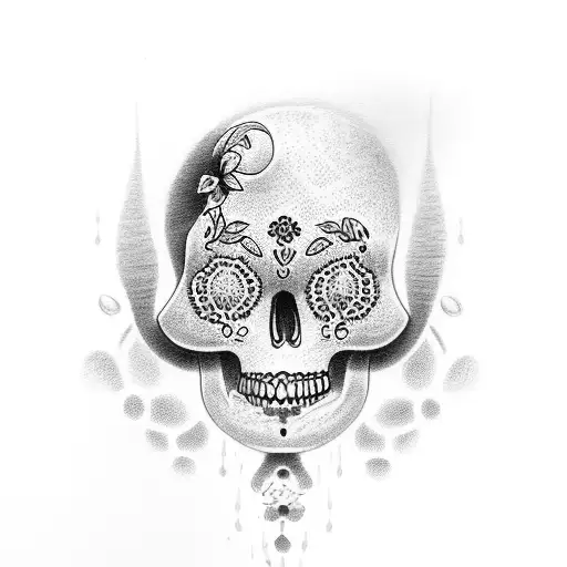 2 Kids With Day Of Dead Female