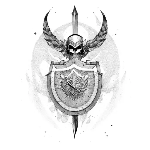 Fallen Warrior With Shield