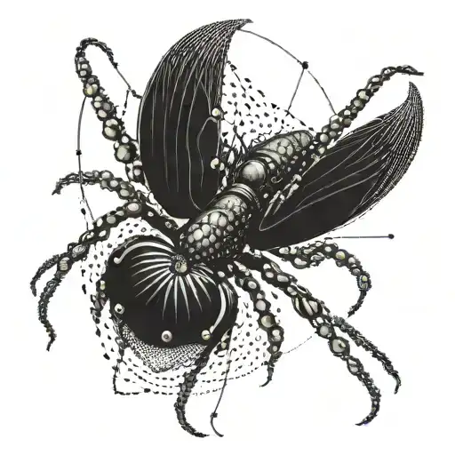 A Spider Queen Sitting On A Throne Made Of Fly Fishing Rods And Reels