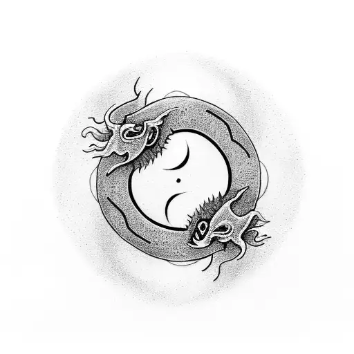 Lighting Dragon And Yinyang