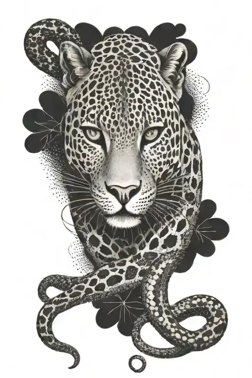 Leopard And Snake