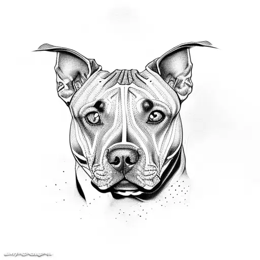 Lite Brown Pitbull With Blue Eyes Sitting On The Floor With Blue Eyes