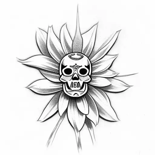 Daisy With Skull