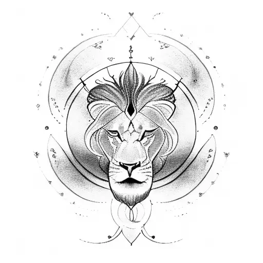 Infinity Symbol Birds Sun Moon Lion Feather