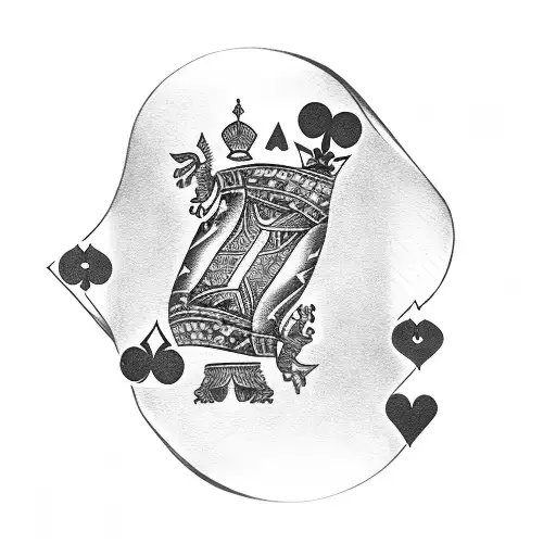 Playing Cards A Jack Of Hearts Behind A Ace Of Spades With A Bubble Bee In The