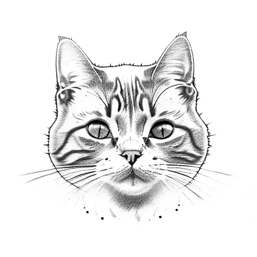 Cat Leaned Against Human Head