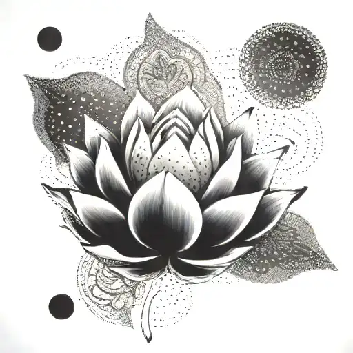 Lotus Flower Blooming From A Warrior's Heart