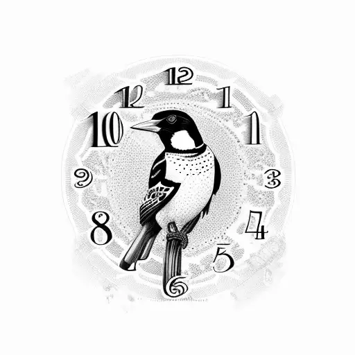 A Magpie On A Clock