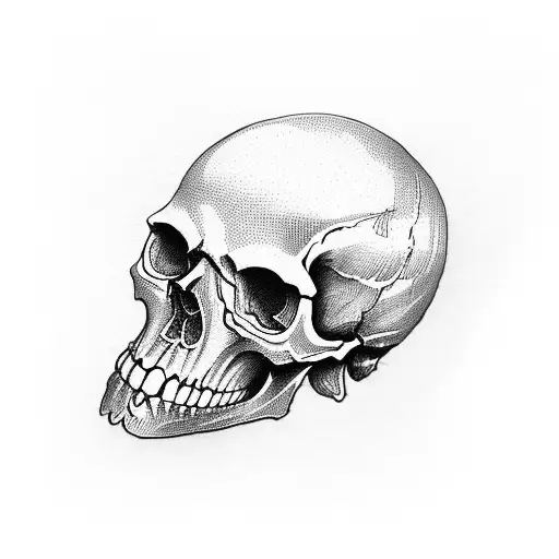 Skull Stabbed With Daggers