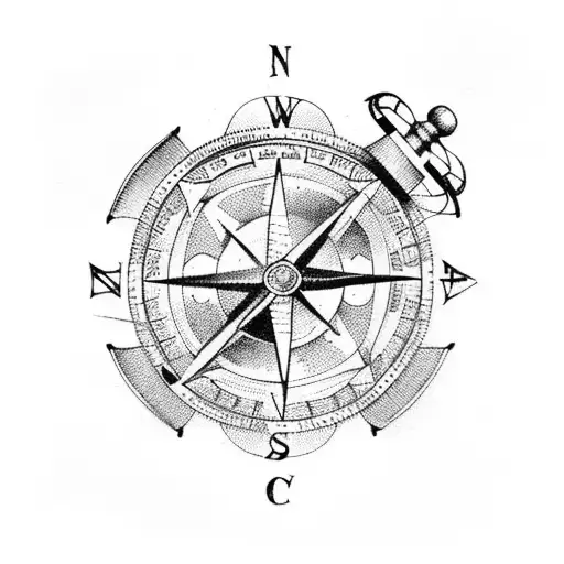 Ancient Compass With Chess