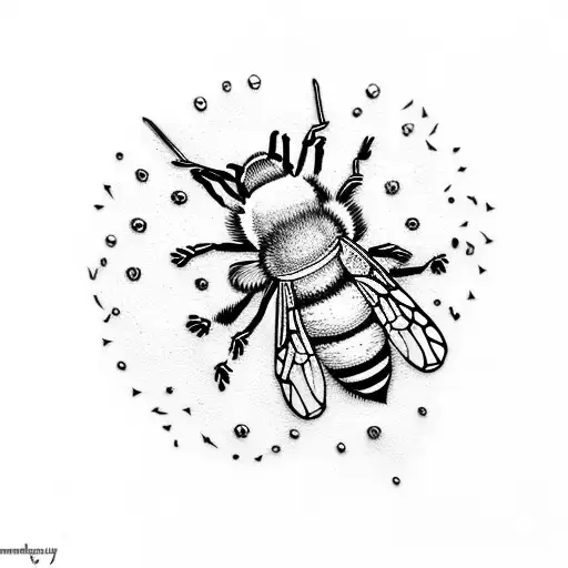 The Initials J A With A Bee