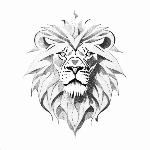American Flag With Lion Head Black And White