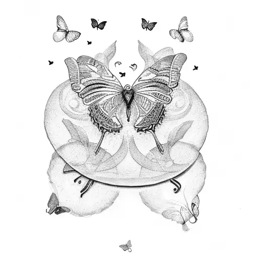 September 8 1983 In Roman Numerals With Butterflies