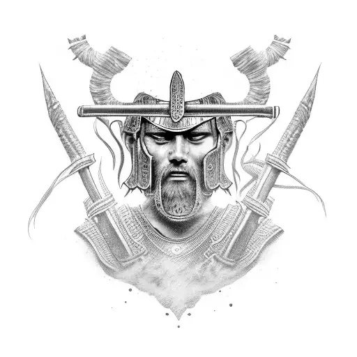 An Ancient Warrior Drinking Beer