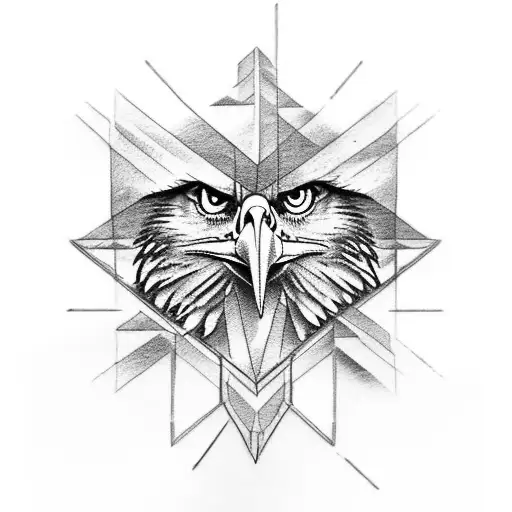 Eagle In Middle Of Triangle