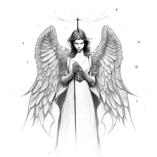 Male Angel With Broken Winhgs