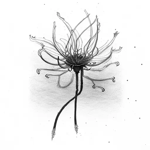 Red Spider Lily With Semicolon