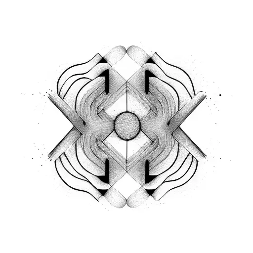 An Abstract Pattern Inspired By Sound Waves And Headphones