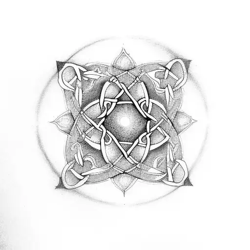 Celtic Spiral With Lotus