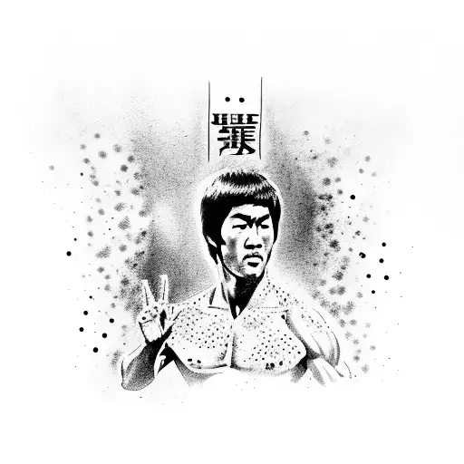 Bruce Lee With Be Like Water Message