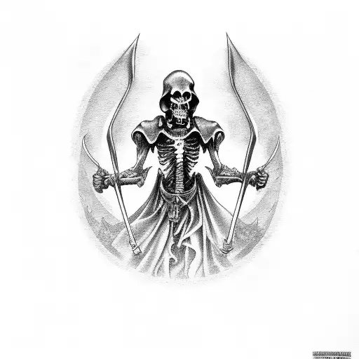 Grim Reaper With St Michael