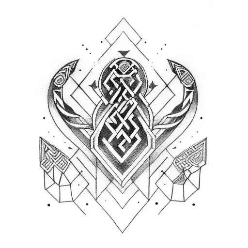 Nordic Mythology With Runes