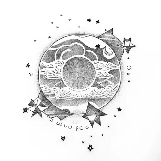 Sunset With Little Stars