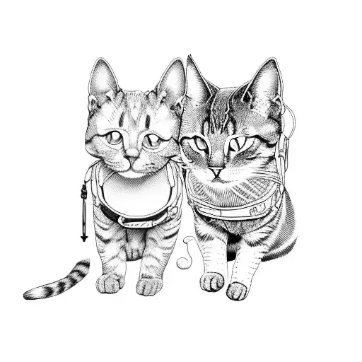 A Hiking Boot With A Cross Stitch Design Of A Cat And Dog Playing Together