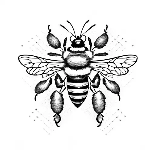 Bee With Crown Above It