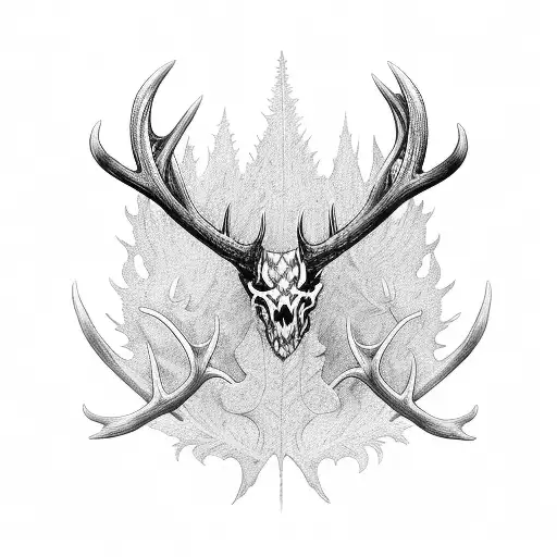 Antler Sword With Ivy