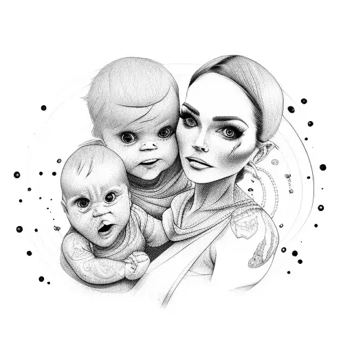 Mom With 2 Baby Sons