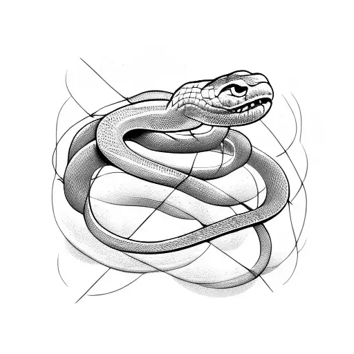 Snake With Barbed Wire An A Text That Says Trust