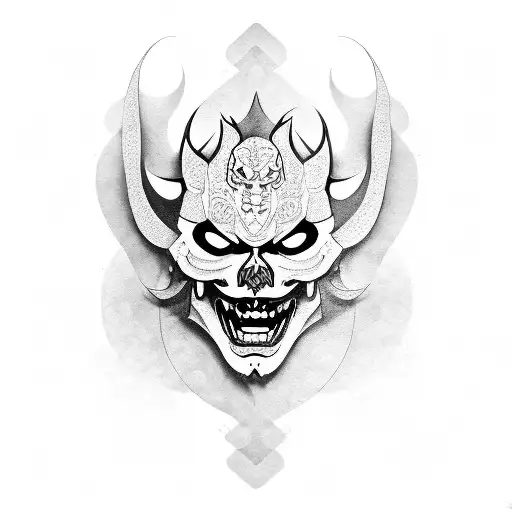 Hannya Mask Skull