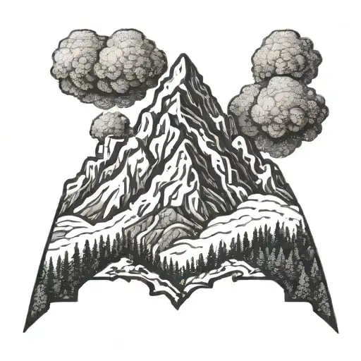 Respiratory Therapist Logo Integrated Into A Mountain Range Design