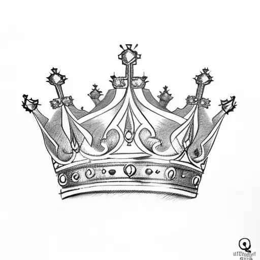 Queen Crown With Initails T & A