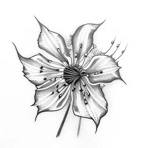 Spider Lily With The Word Memento Moro