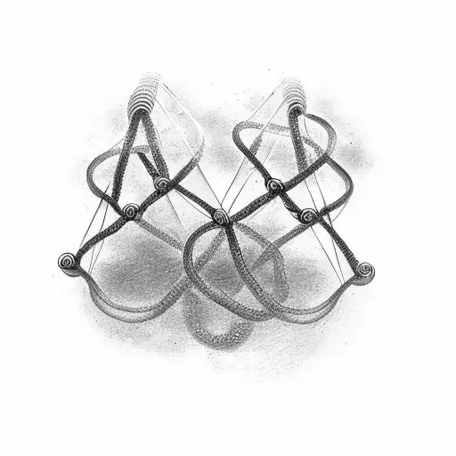 Dna Chain That Turns Into Two Men Swimming With One Farther Ahead