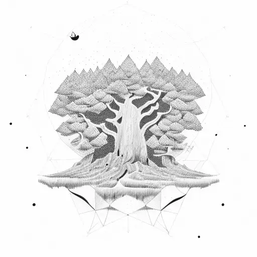 Sequoia Tree With Shapes