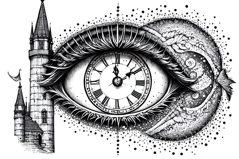 Pisces Zodiac Sign 3Rd Eye Clock Tower