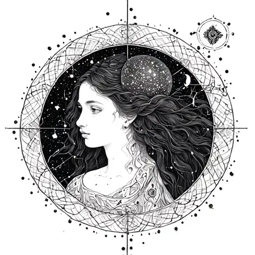 Virgo Astro Constellation Intertwined