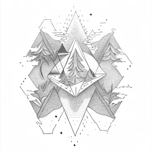 A Triangule With A Forest In Fire Inside