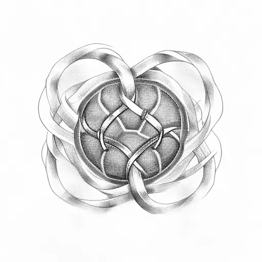 Number 8 Intertwined With A Basketball And A Heart Symbol