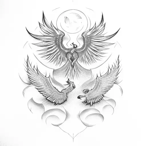 Lilly Of The Valley With Ankh And Pheonix Wings