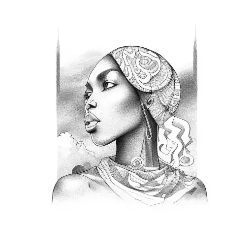 Black Woman With Letter B G M