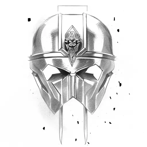 Spartan Warrior With Skull Chest Plate