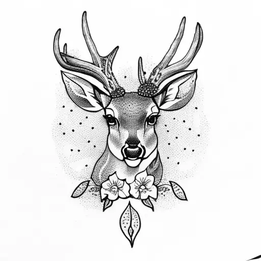 Deer & Flowers