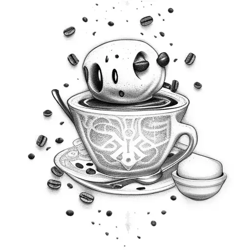 Cursive K With A Coffee Bean